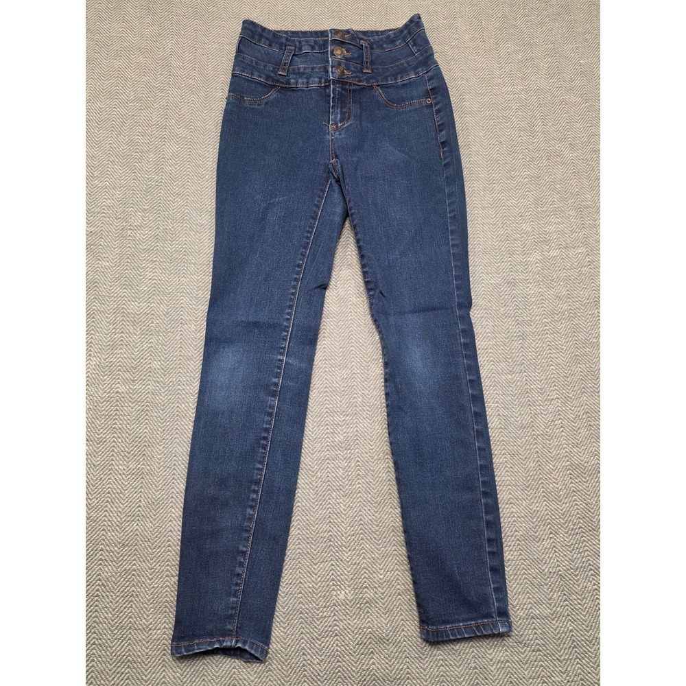 rue21 Womens High Rise Ankle Jegging Jeans Dark Wash Blue Skinny Size 0 Stretch